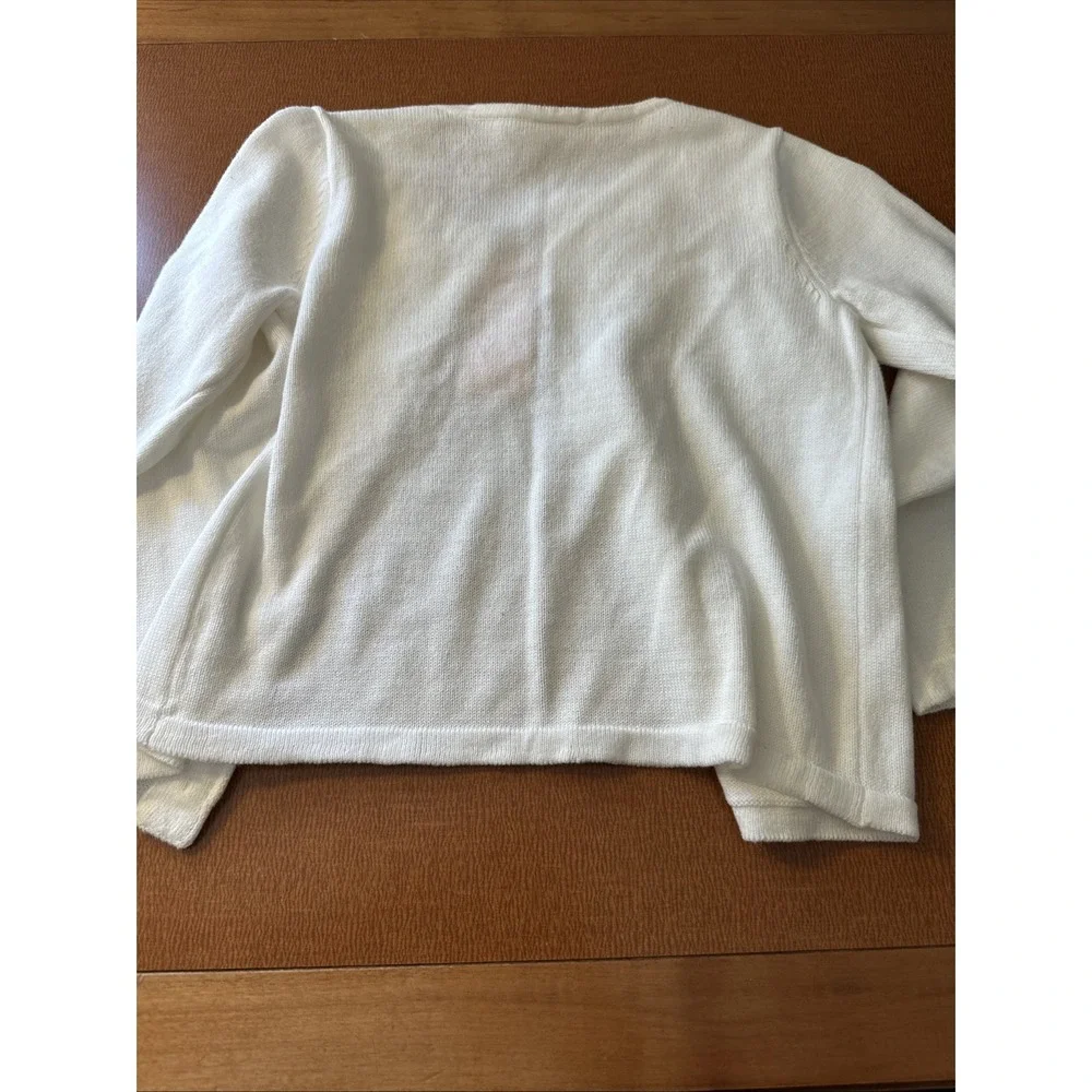NWT Gymboreee White 100% Cotton Cardigan Sweater With Bows Size 4‎ Toddler